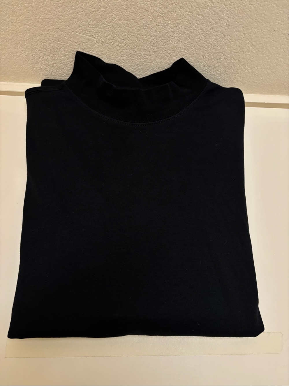 St. John's Bay Men's Black Mock Neck Turtleneck